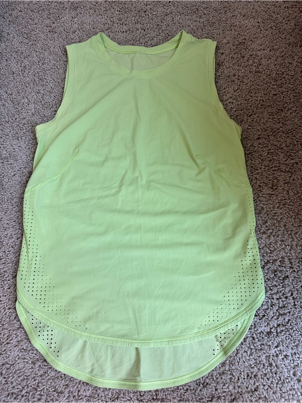 Lululemon Light Green Activewear Tank Top